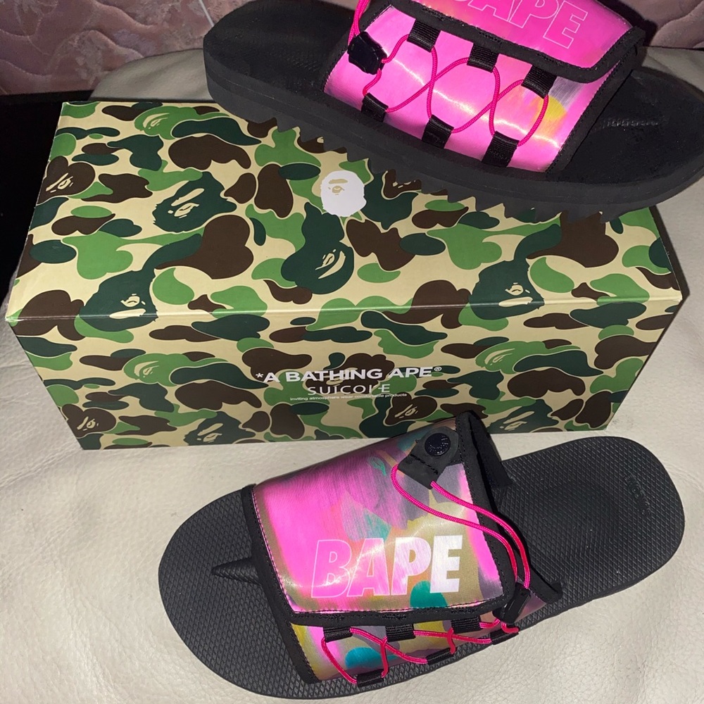 Bape x Suicoke Size 9 Red and Black